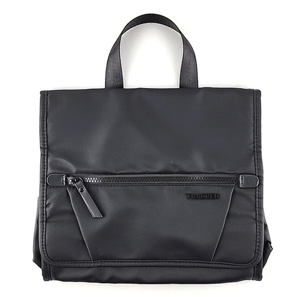 TRACKER Black Travel Foldover Hanging Carry Case Multi Compartments - Picture 1 of 14